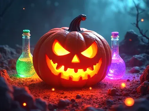 Halloween Treasures pokie artwork at Clubhouse Casino