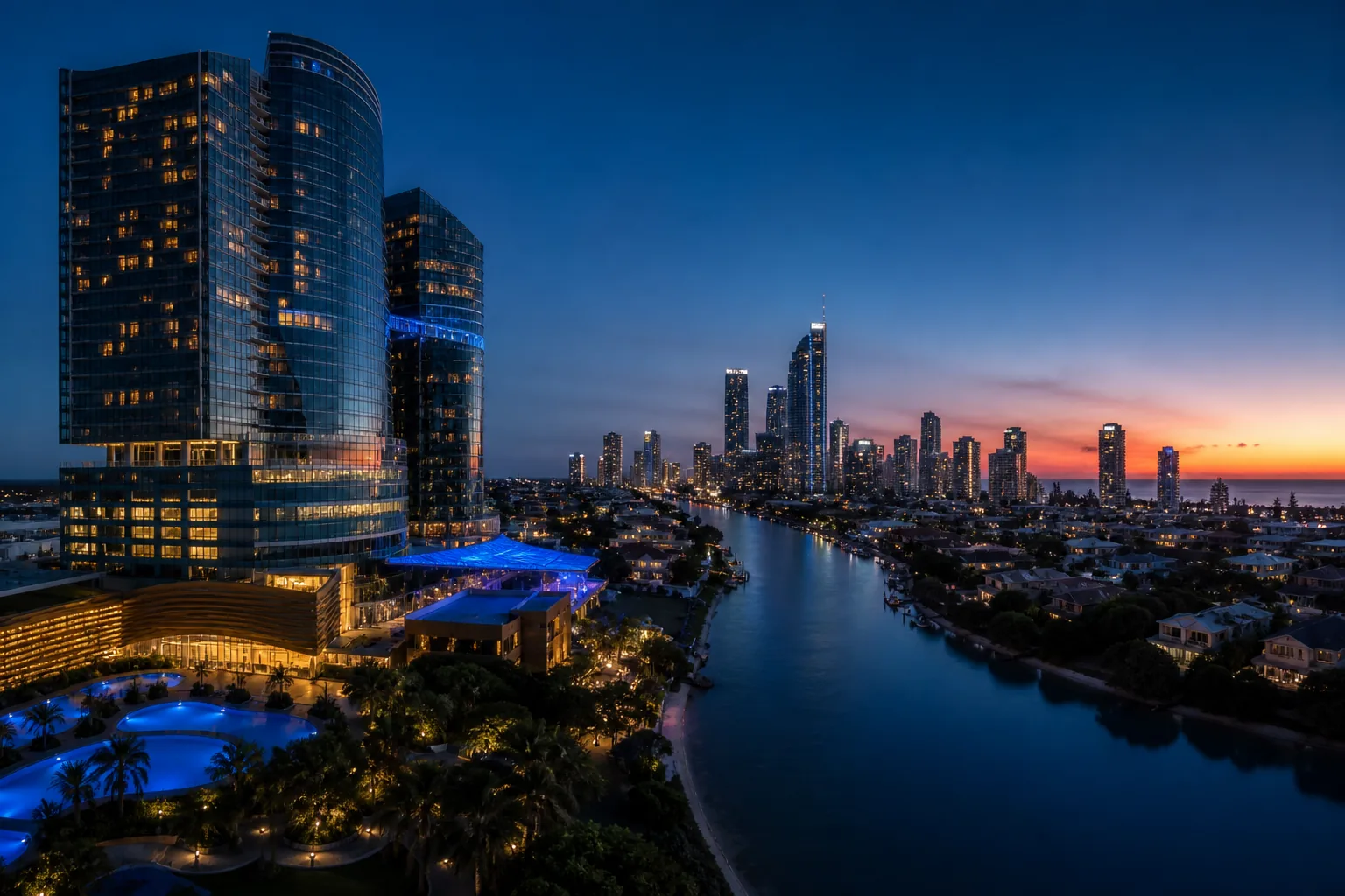 Editorial city guide graphic for Clubhouse Casino readers in Gold Coast, QLD
