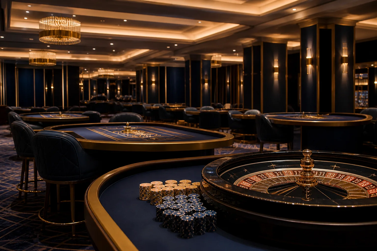 Table and live game categories in an Clubhouse Casino-style lobby