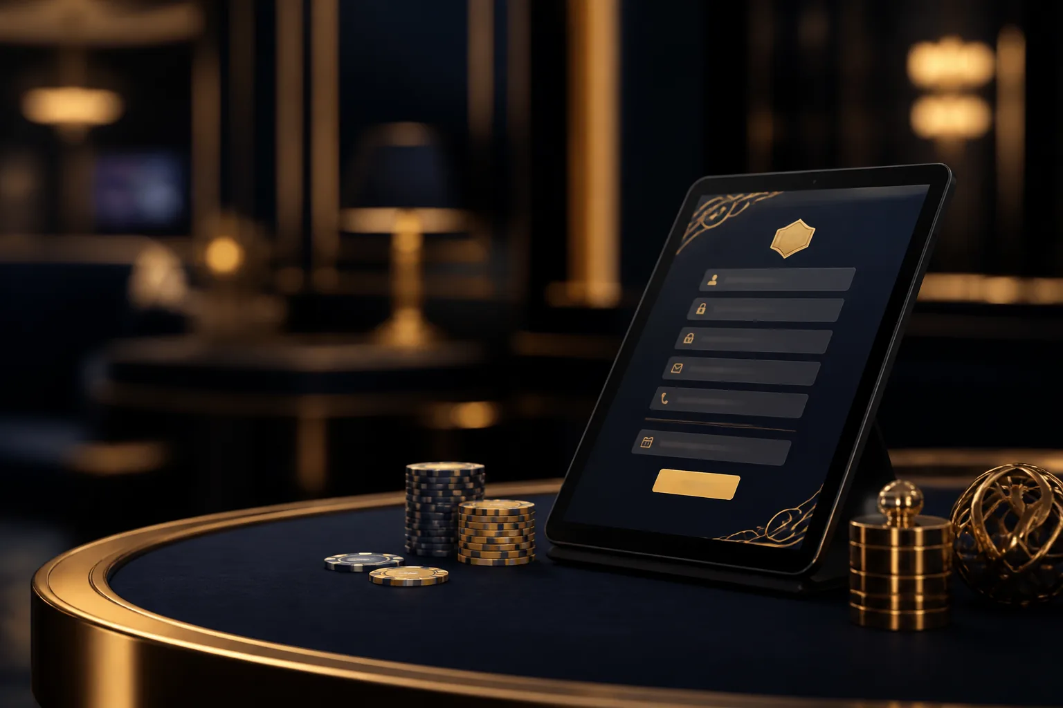 Registration and account setup steps for an Clubhouse Casino profile